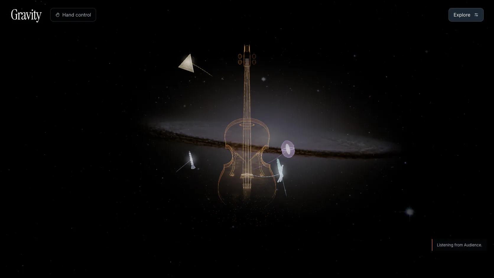 The central Celestial cello fading into sparse starlight after the last sound of the composition.