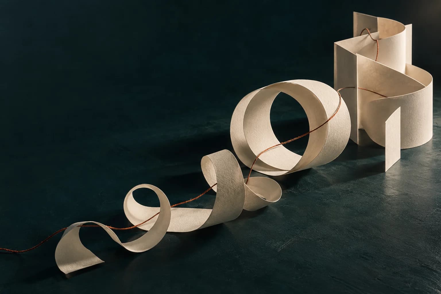 Paper studies evolving from loose forms into a deliberate structure.